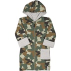 Kids bathrobe bamboo Green camo