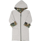 Kids bathrobe bamboo Green camo   74/80