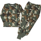 Bamboo two pcs pyjamas Green camo 74/80