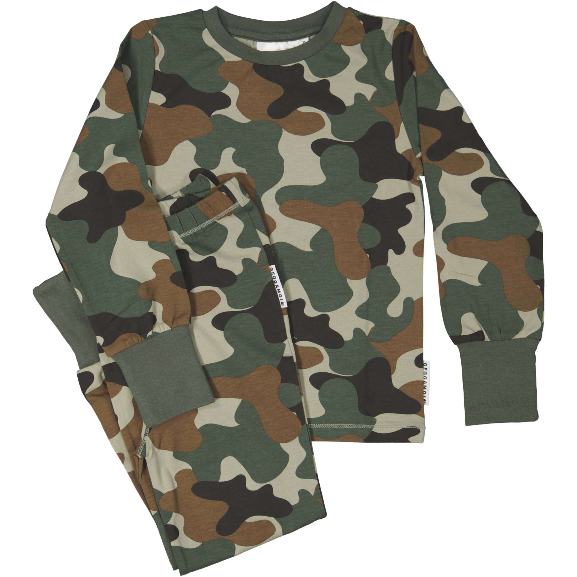 Bamboo two pcs pyjamas Green camo