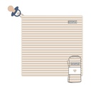 Cuddly blanket Beige/white