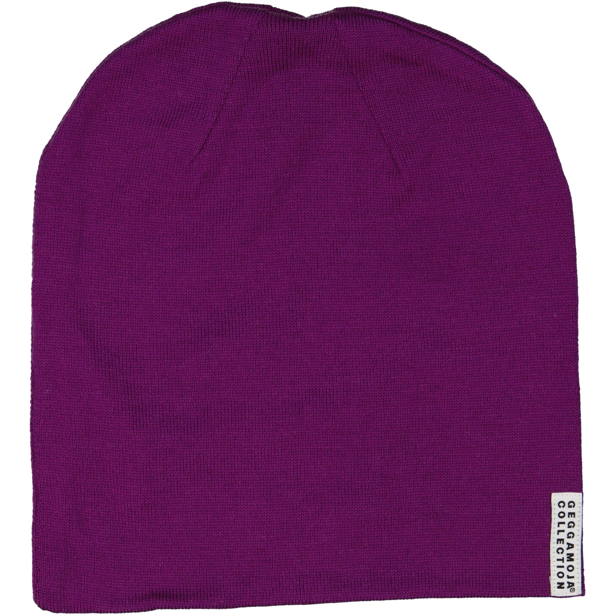 Merino wool beanie Deep purple