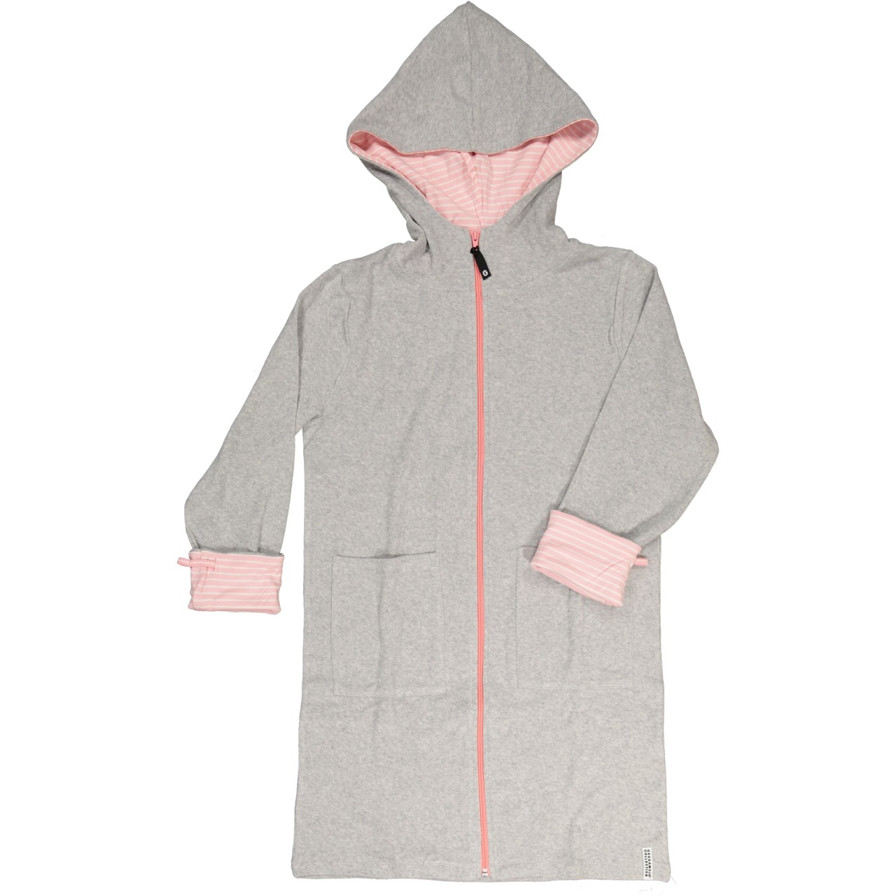 Female bathrobe classic Pink/white  S