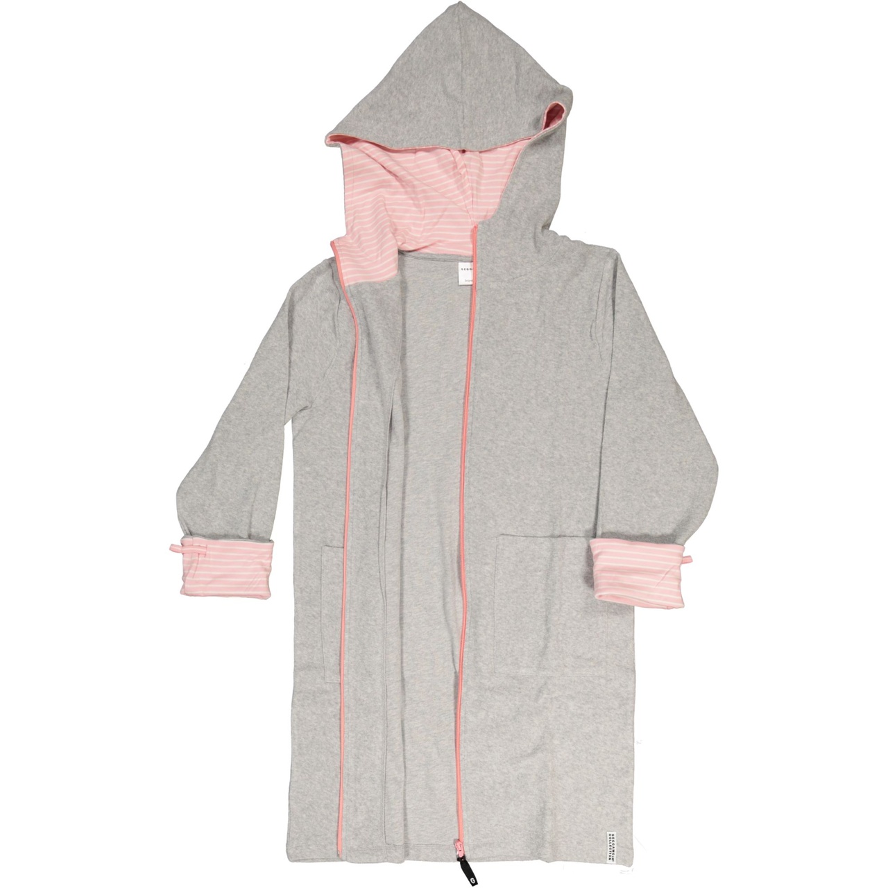 Female bathrobe classic Pink/white  S