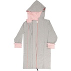 Female bathrobe classic Pink/white  S