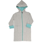 Female bathrobe classic D.Mint/white  XS