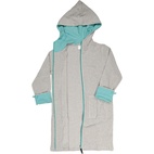 Female bathrobe classic D.Mint/white  S