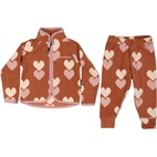 Fleece set Pink heart 146/152