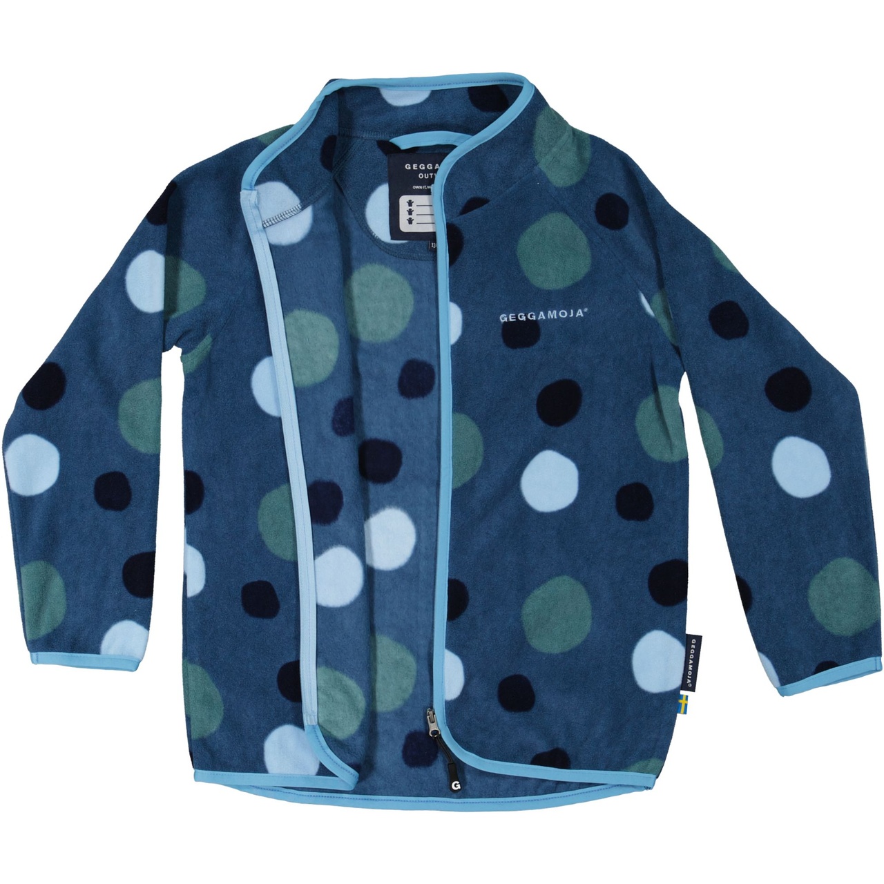 Fleece set Multi dots blue 134/140