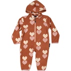 Fleece overall Pink heart