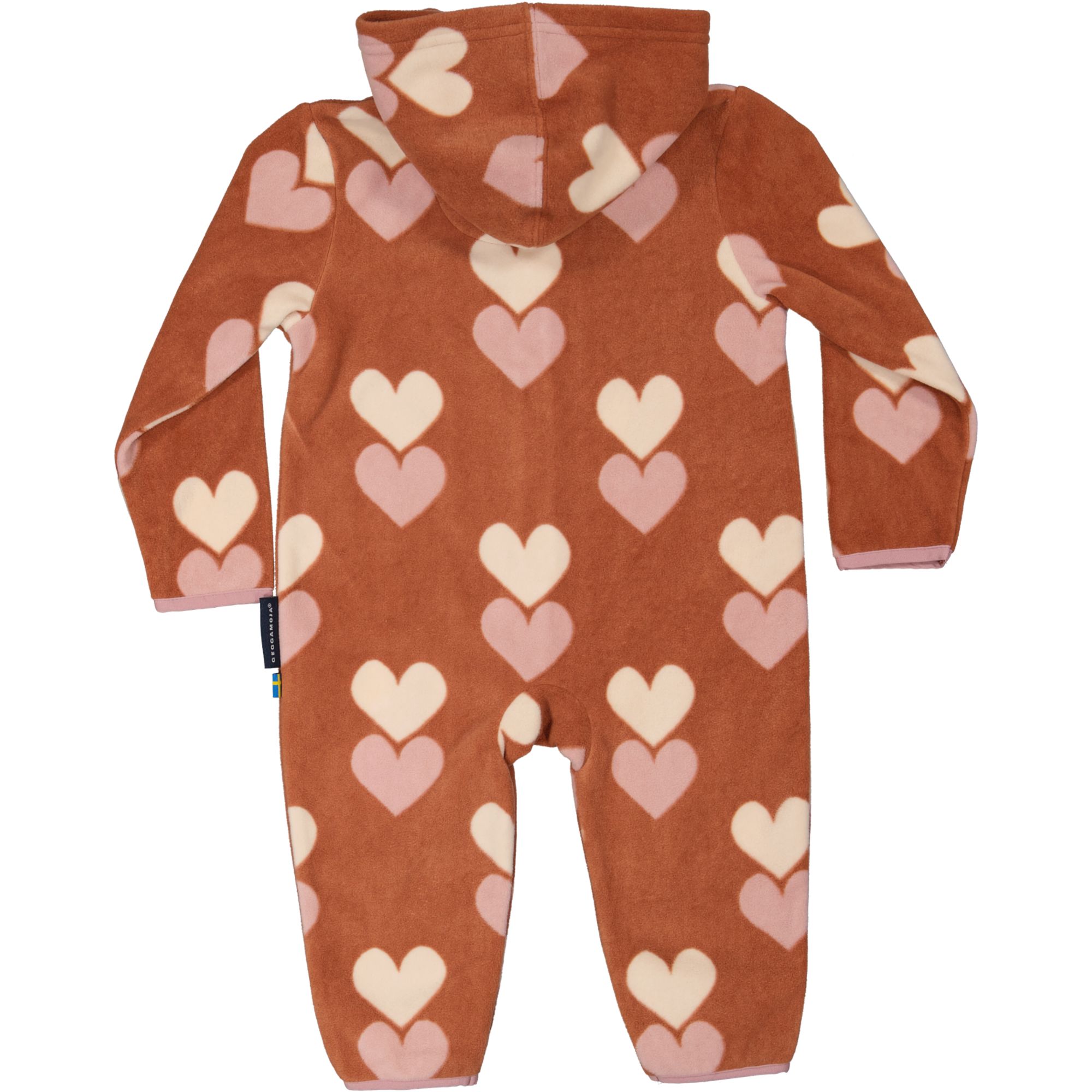 Fleeceoverall Hjärta Rosa