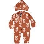 Fleece overall Pink heart