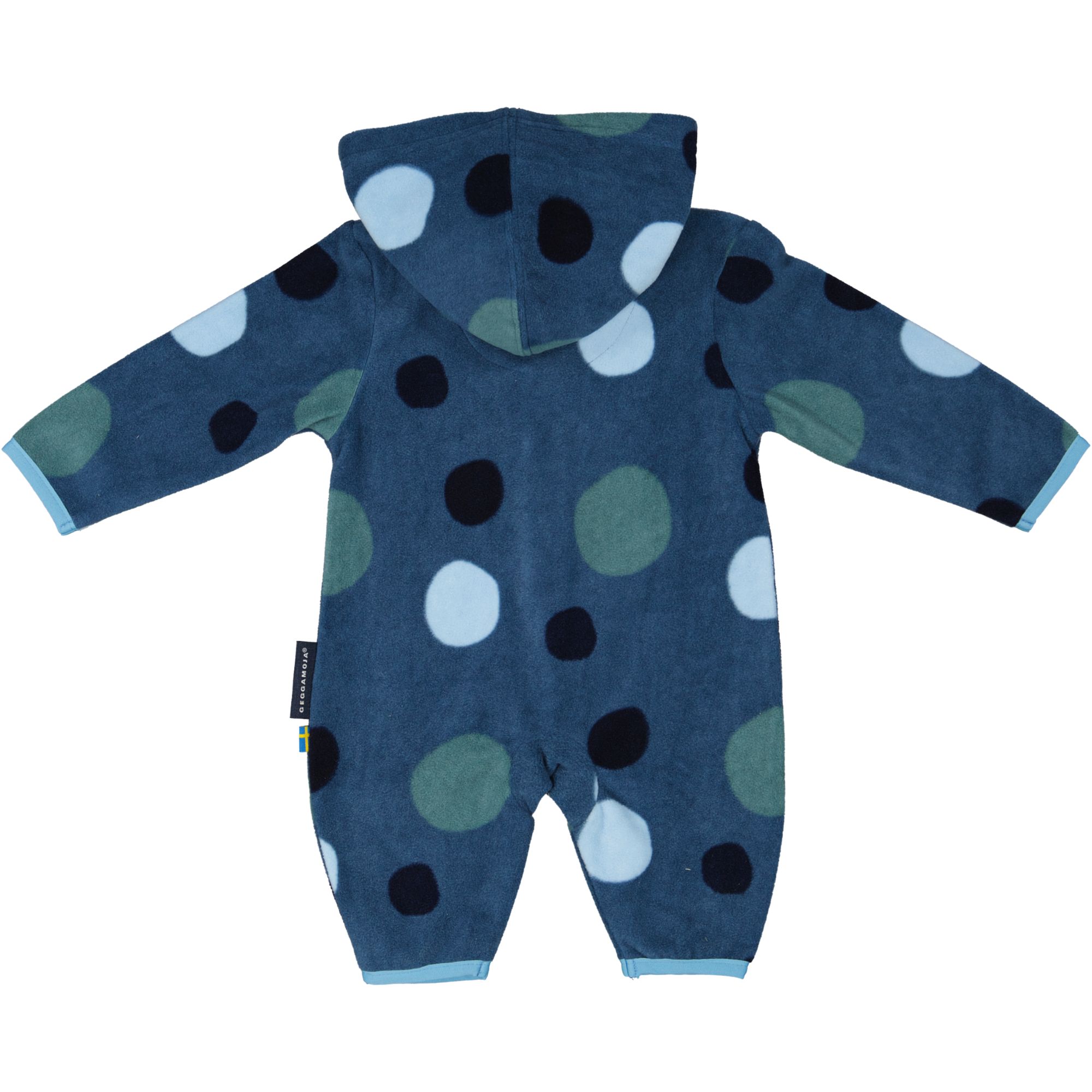 Fleece overall Multi dots blue