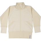 Zip sweater Beige/white 146/152