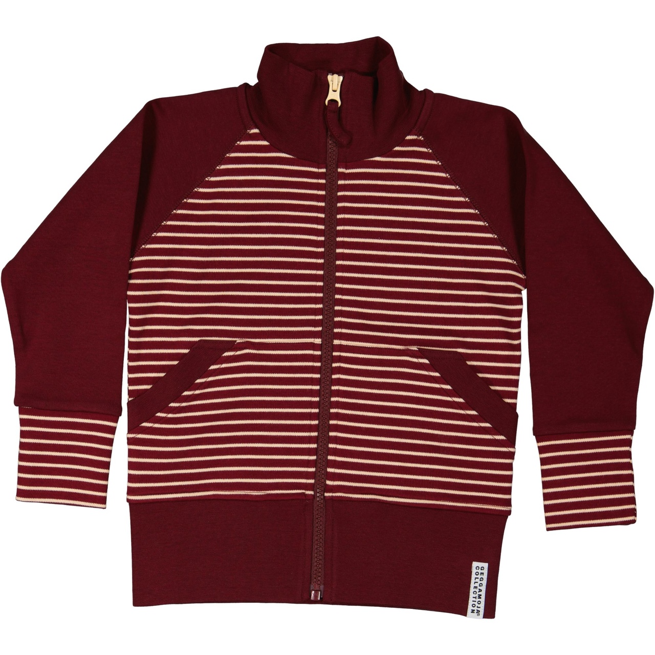 Zip sweater Burgundy/peach