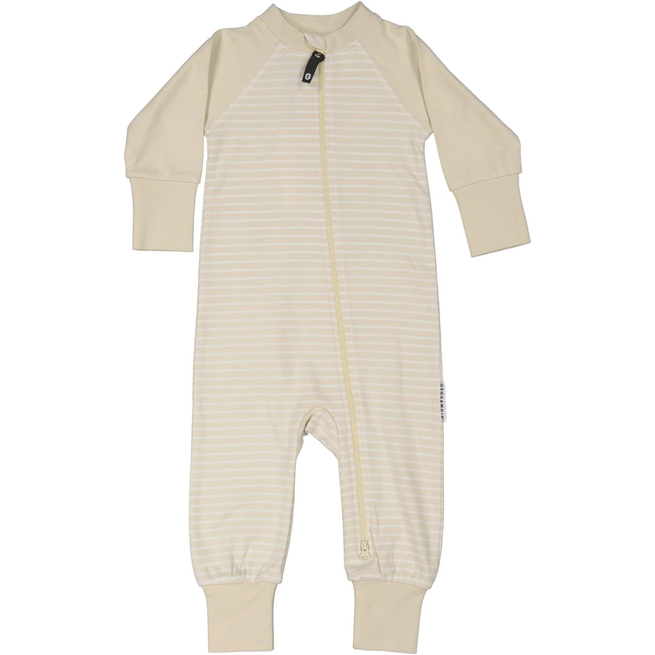 Pyjamas Two way zipper Beige/white 110/116