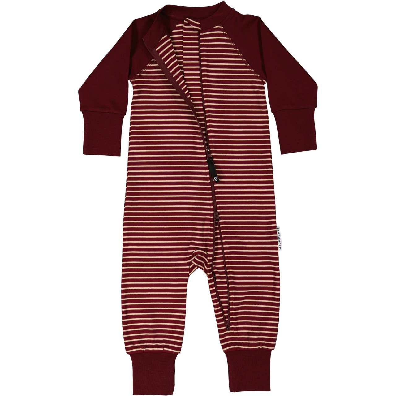 Pyjamas Two way zipper Burgundy/peach 62/68