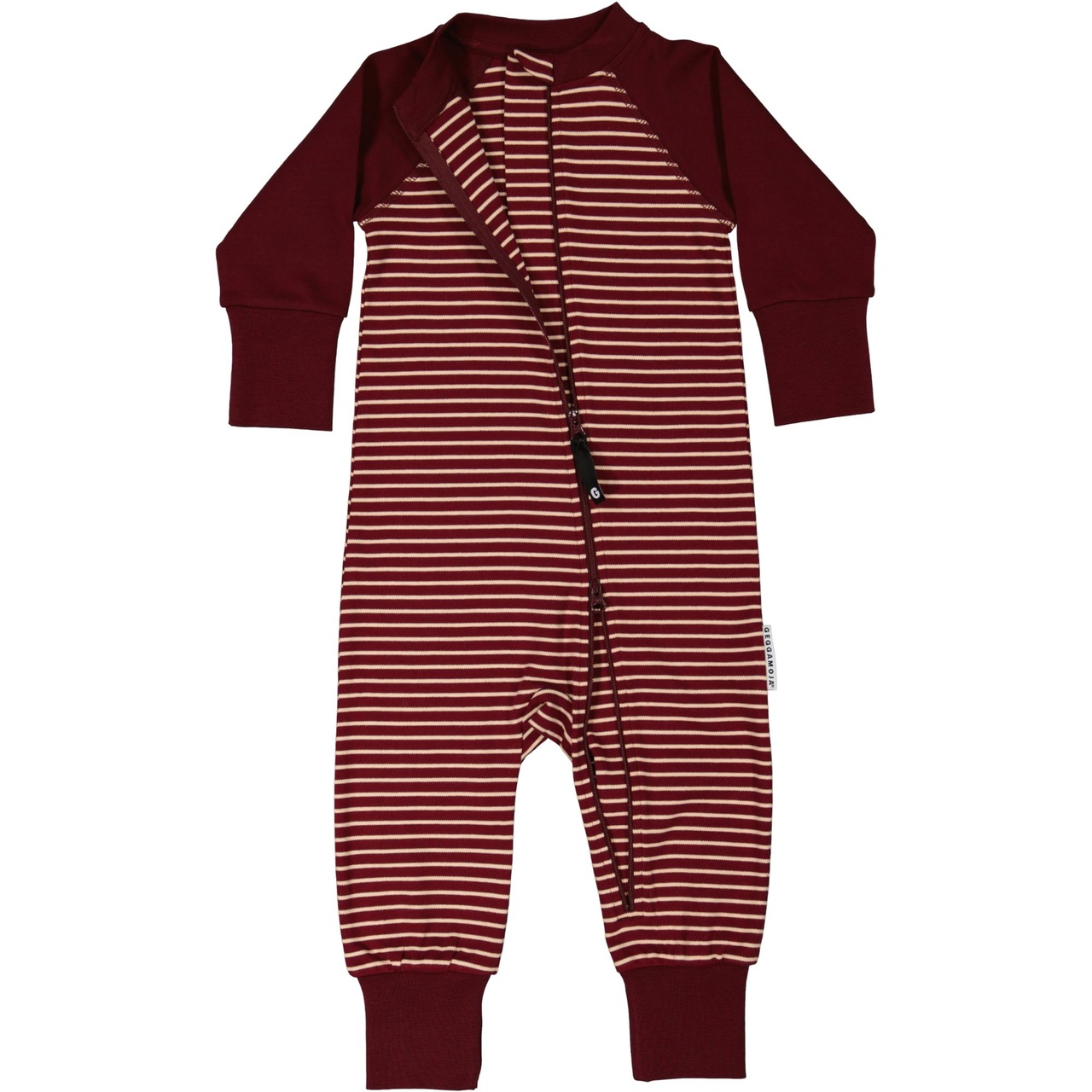 Pyjamas Two way zipper Burgundy/peach