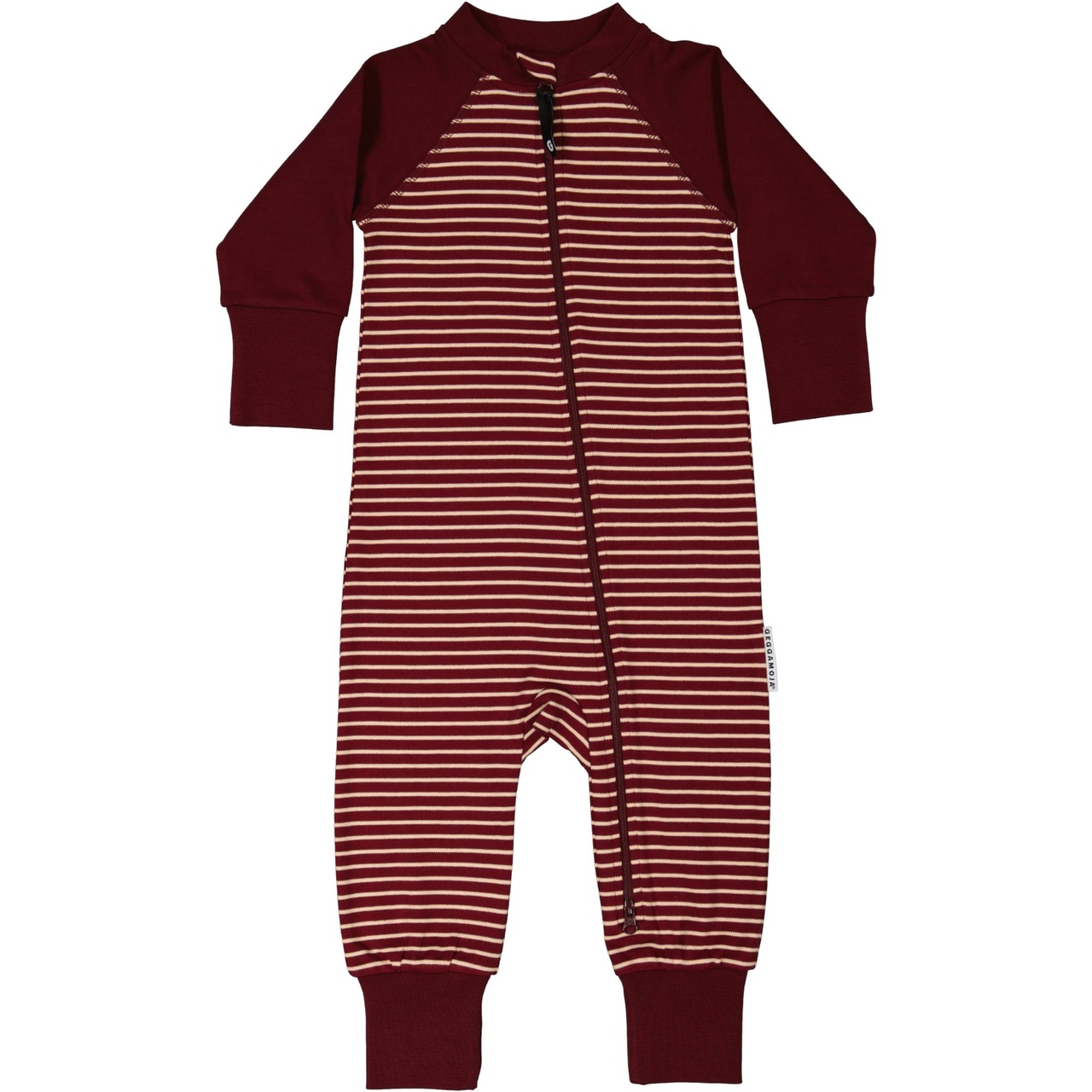 Pyjamas Two way zipper Burgundy/peach 110/116