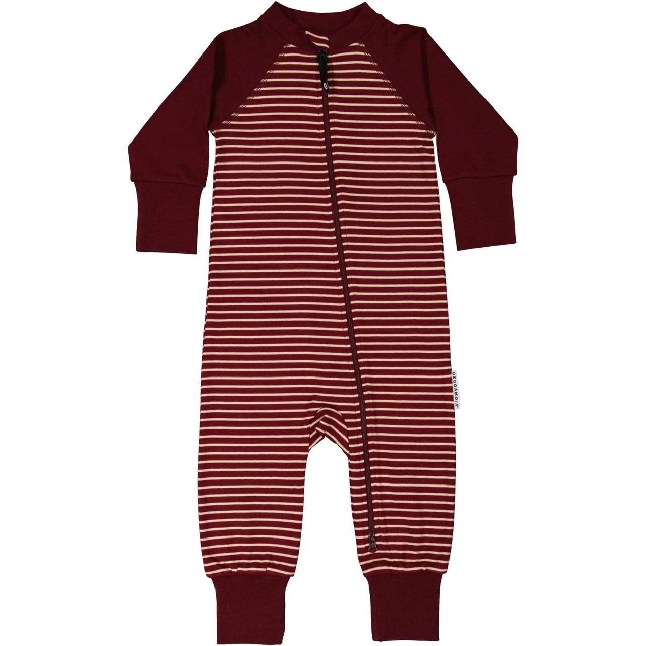 Pyjamas Two way zipper Burgundy/peach 98/104