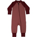 Pyjamas Two way zipper Burgundy/peach 62/68