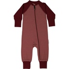 Pyjamas i bomull vinröd/peach 110/116