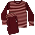 Two piece pyjamas Burgundy/peach