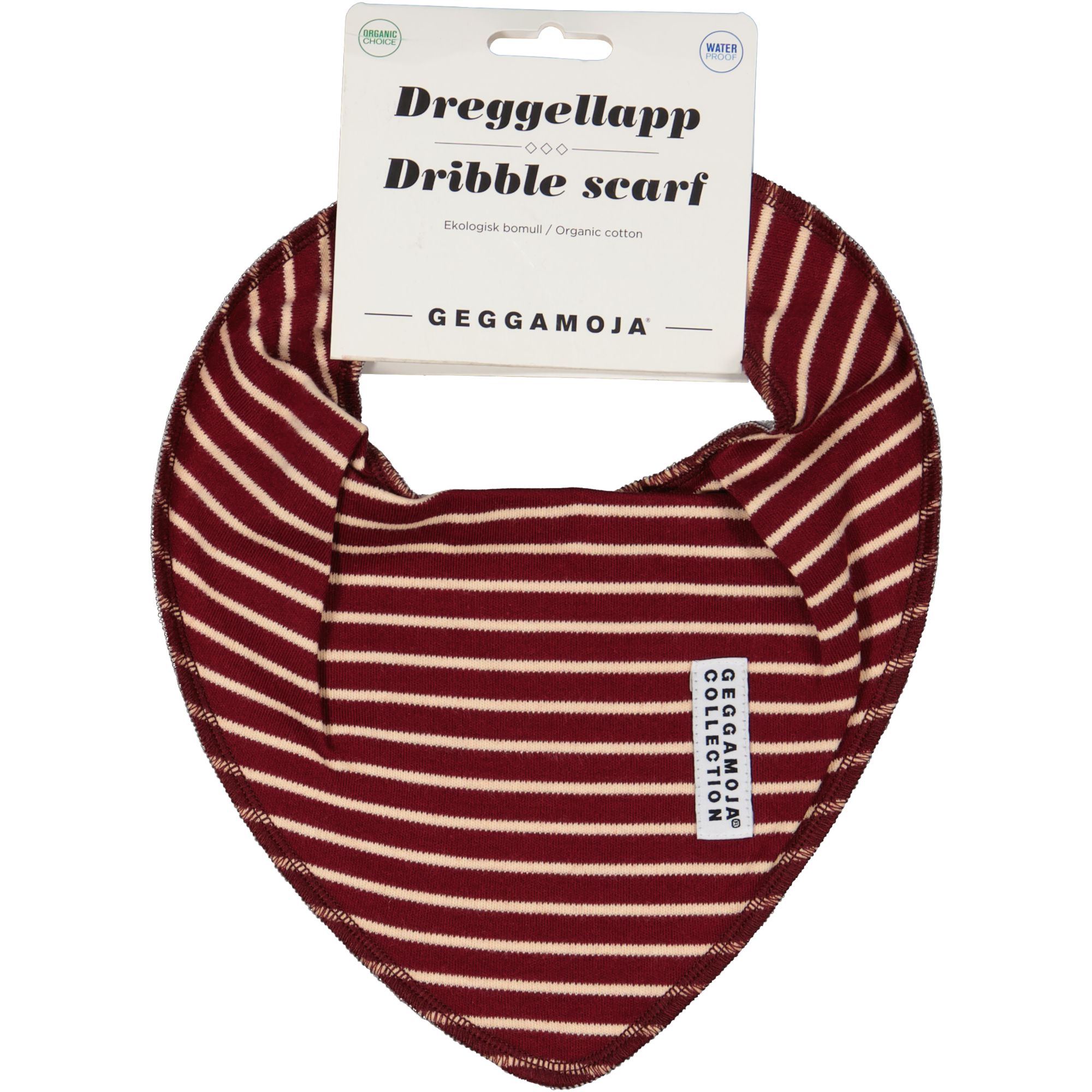 Dry bib Burgundy/peach