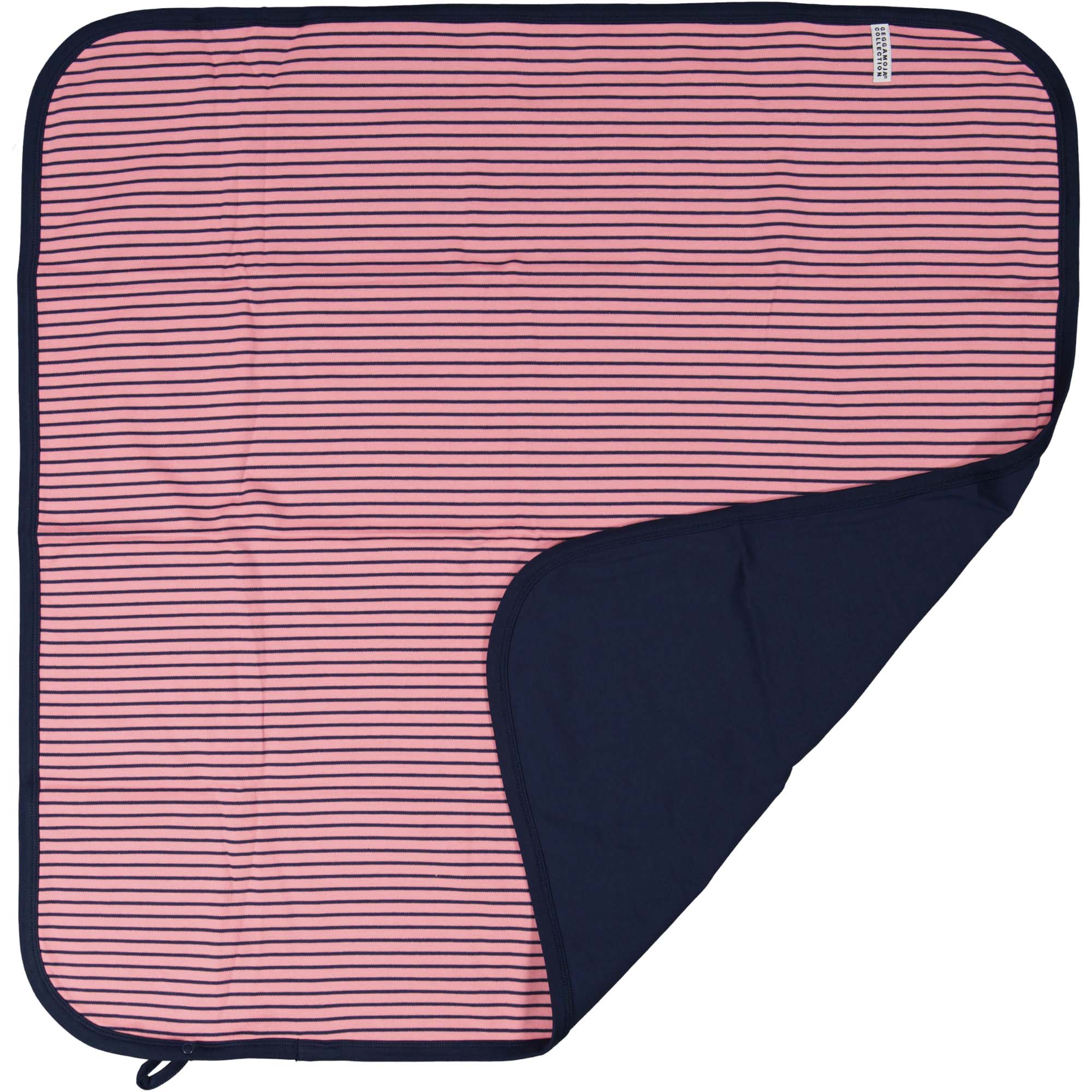 Babyfilt i bomull Rosa/marinblå