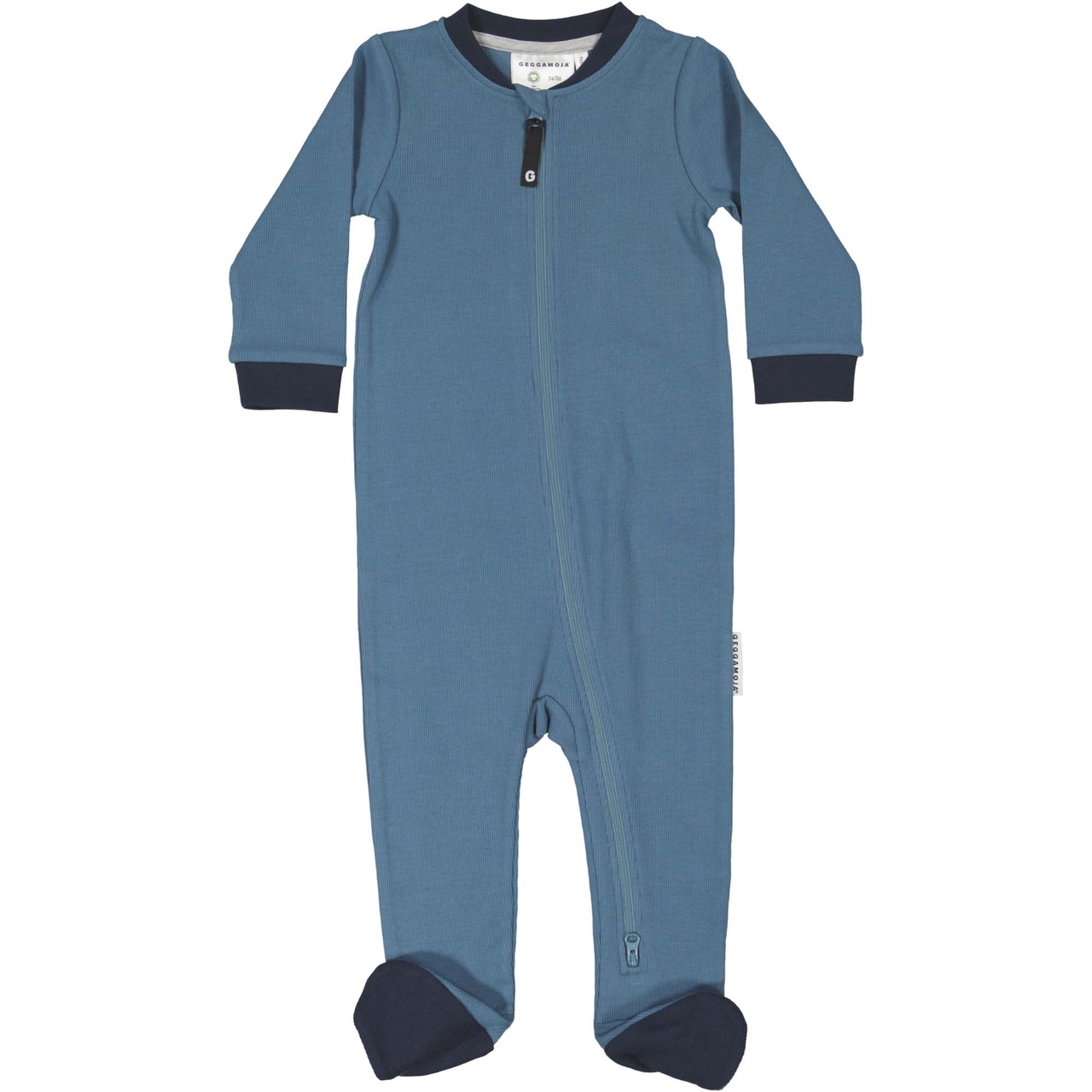 Baby pyjamas 2-way zip Blue