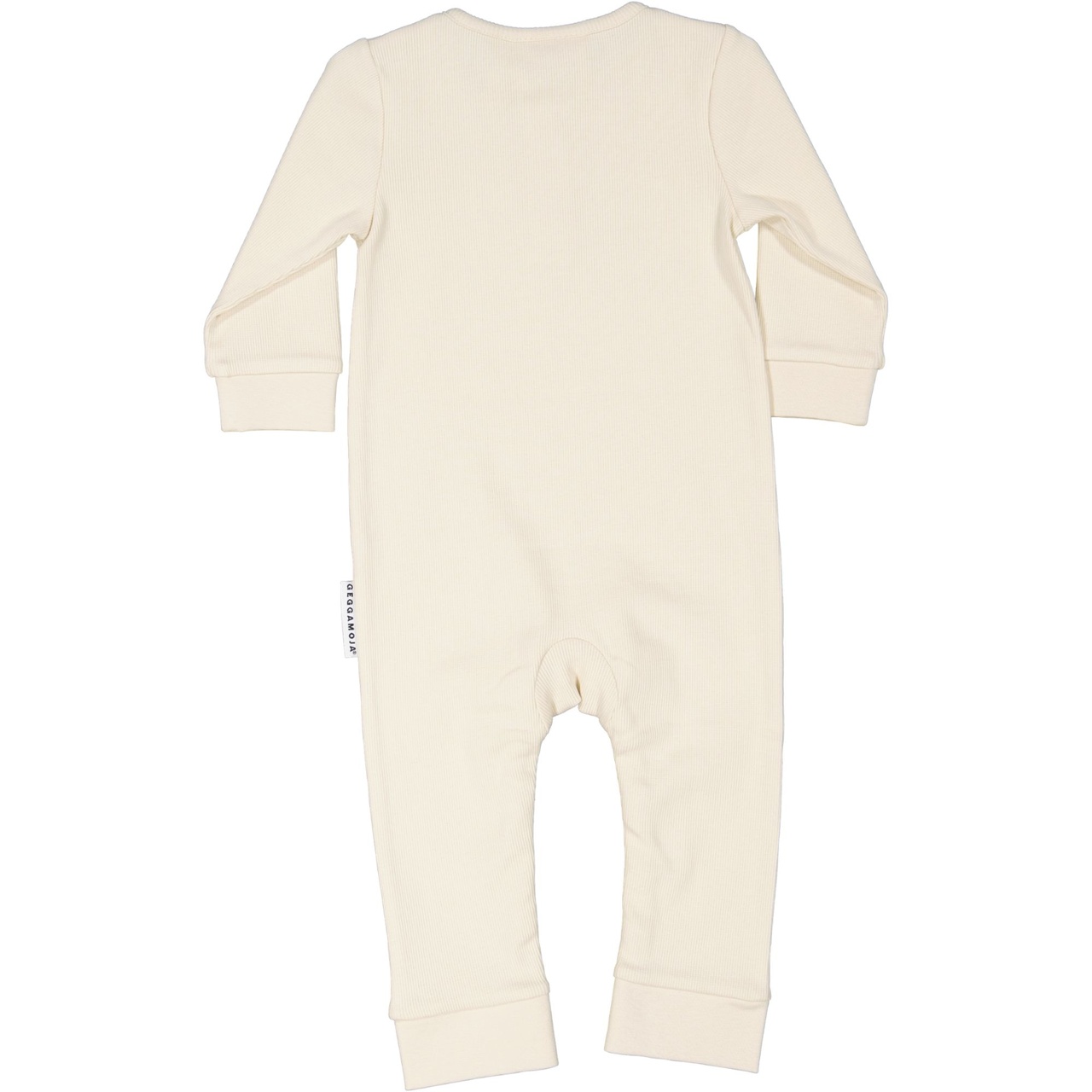 Babysuit i bomullsribb Offwhite 86/92