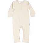 Babysuit i bomullsribb Offwhite 50/56