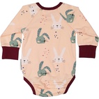 Body långärmad i bambu Kanin Rosa 74/80