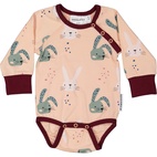 Body långärmad i bambu Kanin Rosa 74/80