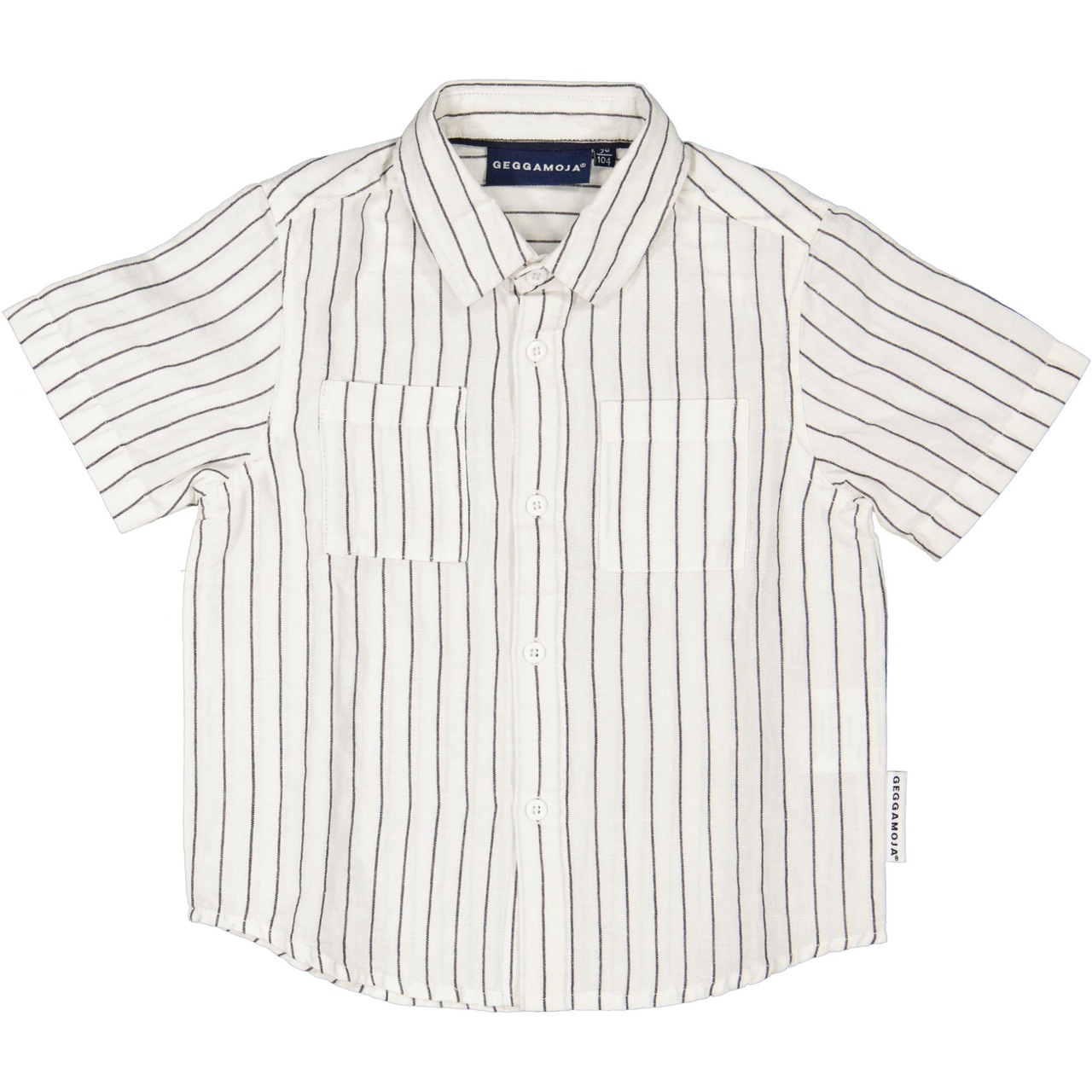 Linnen shirt Navy stripe 86/92