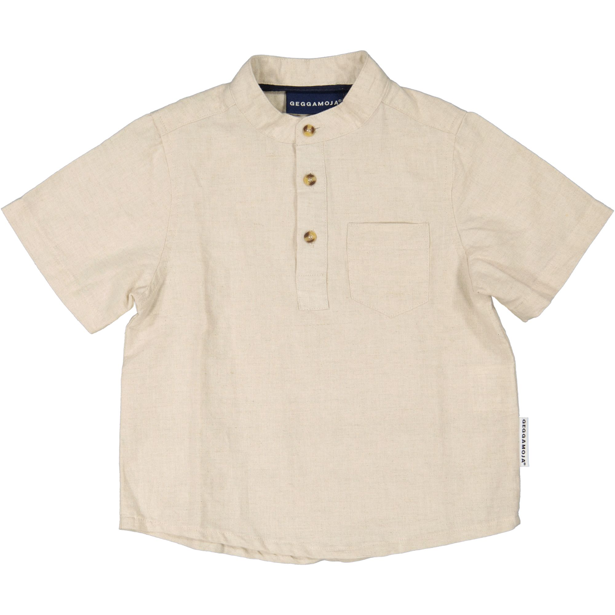 Linnen shirt S.S Nature beige
