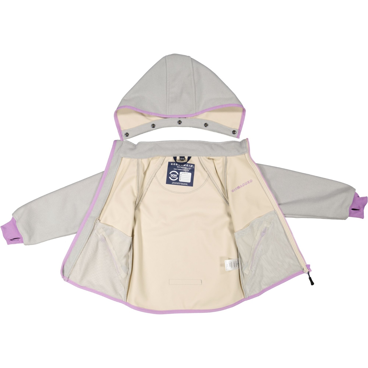 Wind fleece jacket Grey mel 110/116