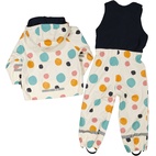 Rain set fleece Multi dots beige