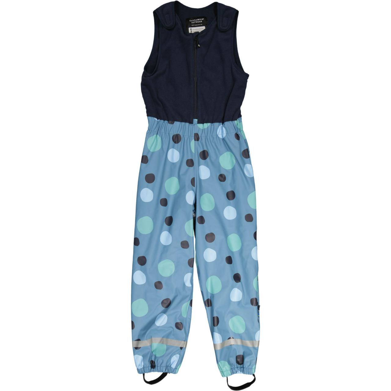 Rain set fleece Multi dots blue
