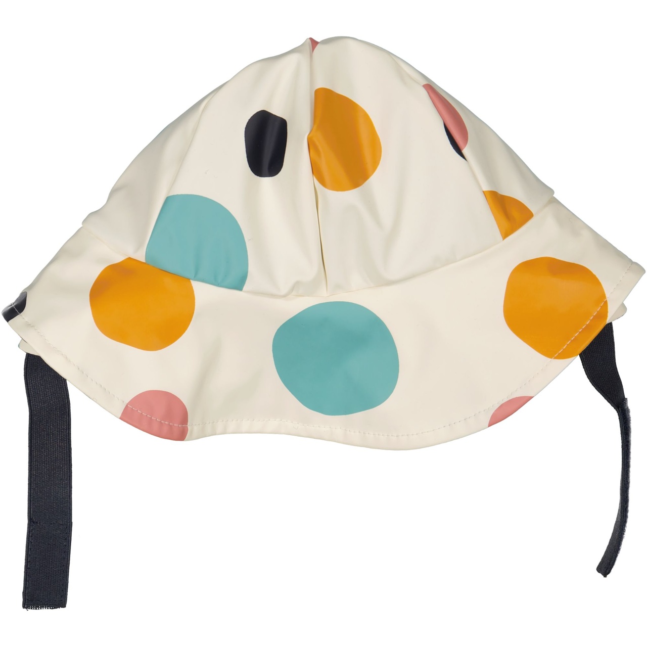 Rain hat fleece Multi dots beige