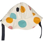 Rain hat fleece Multi dots beige 4-6