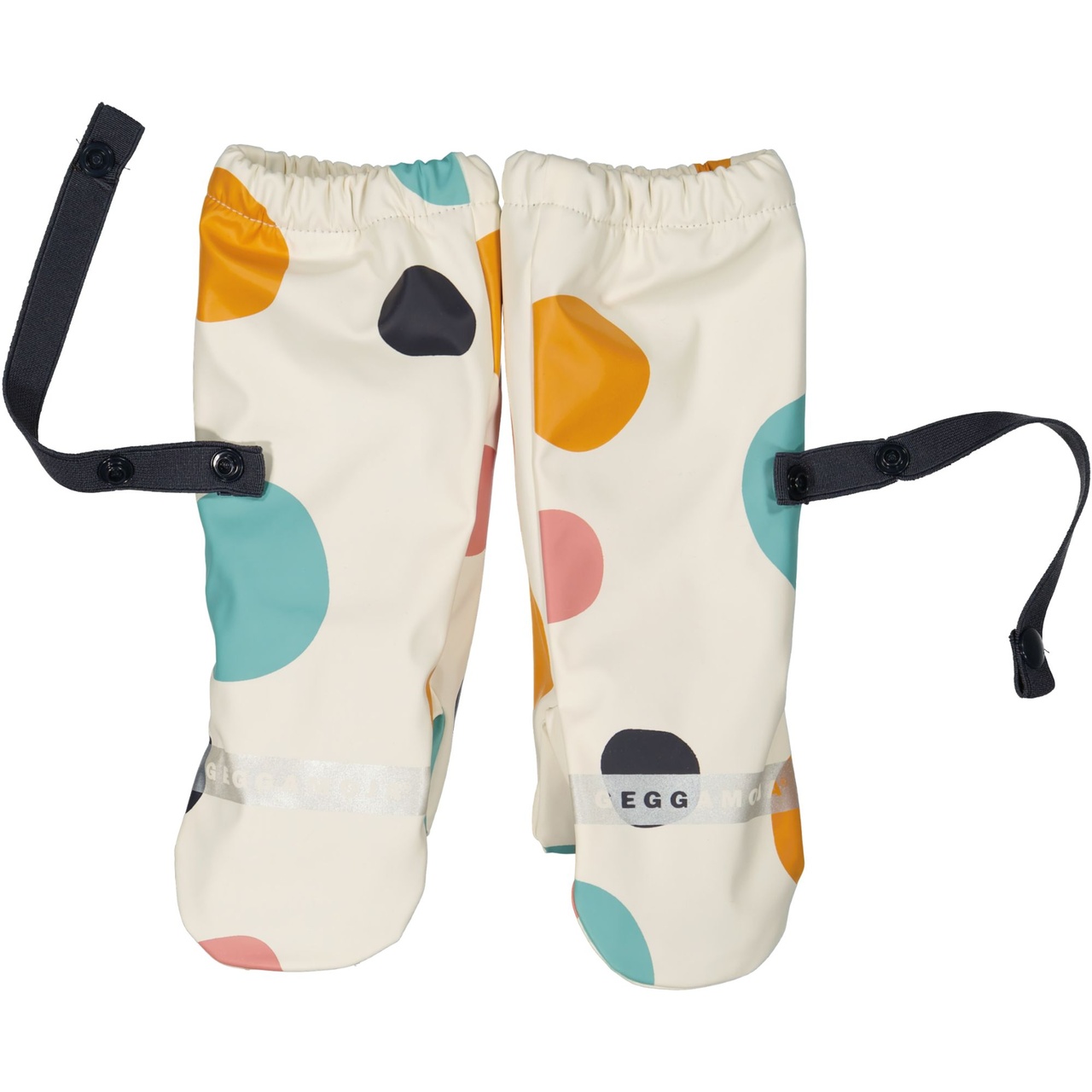 Rain mitten fleece Multi dots beige 4-6