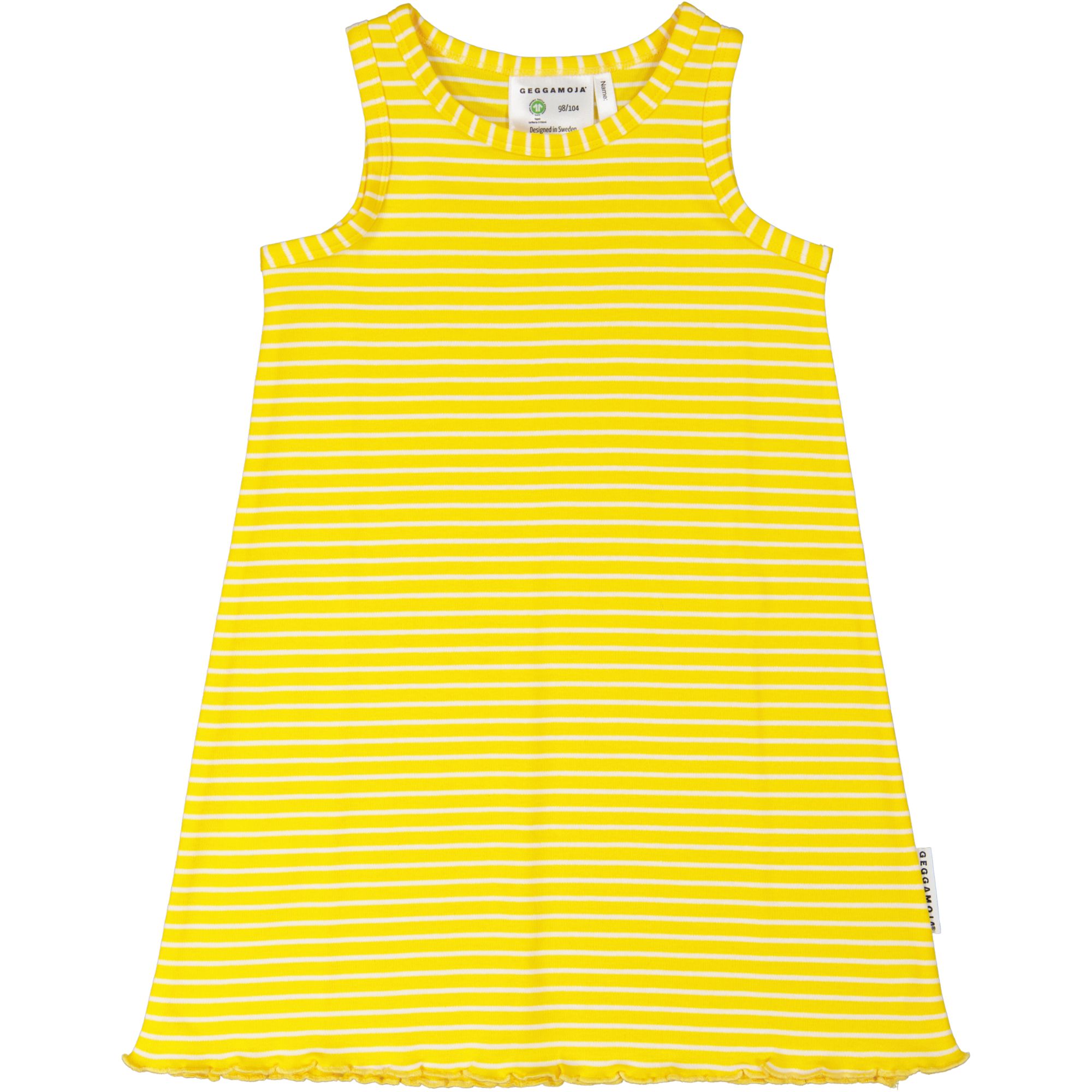 Summer tank dress Yellow/white