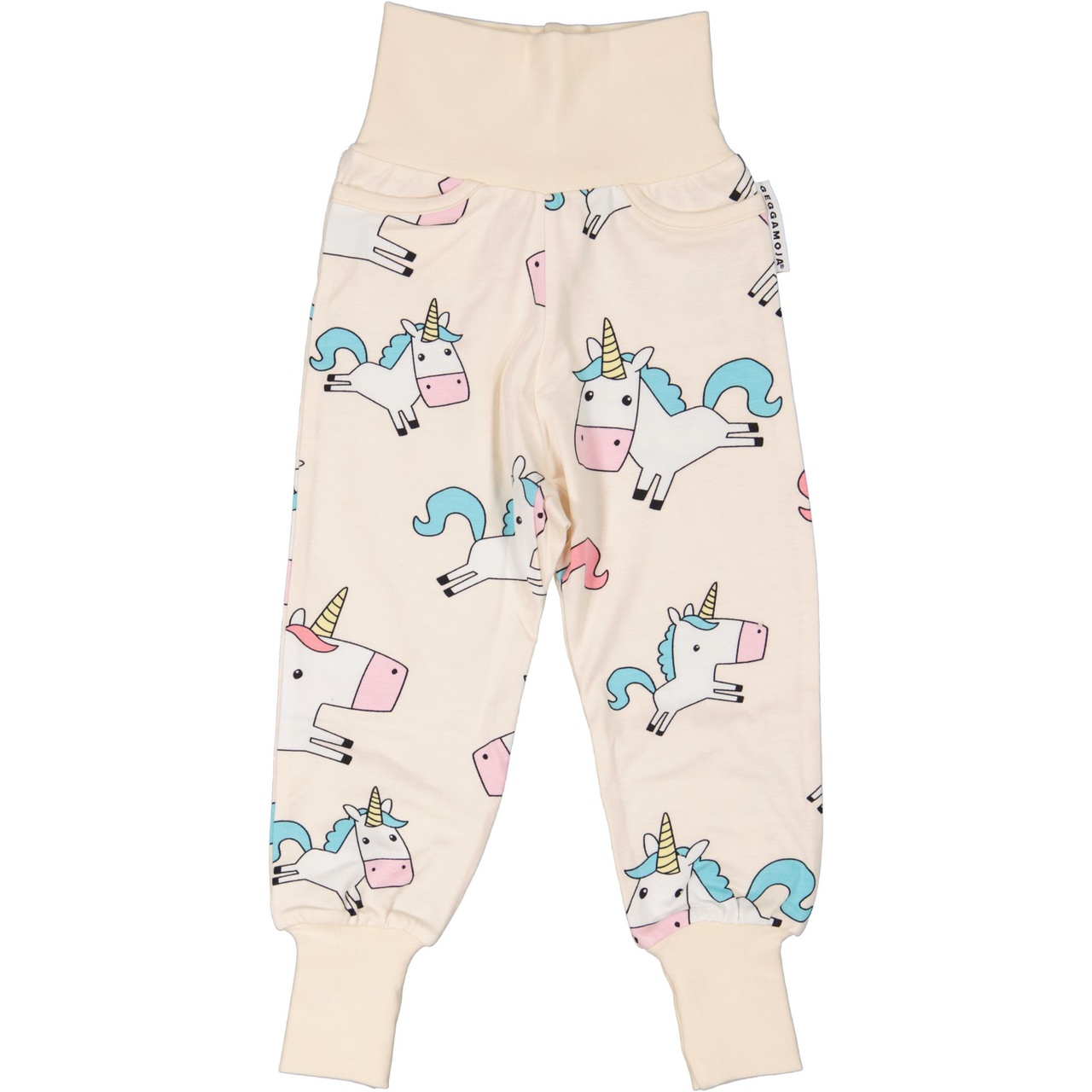 Bamboo baby pants Unicorn beige