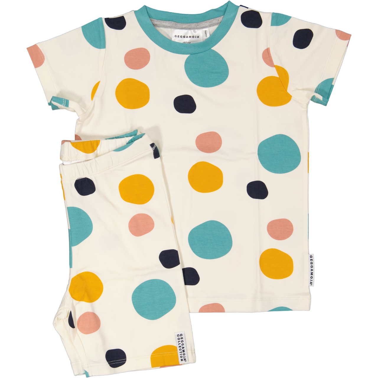 BambooTwo pcs summer pyjamas Multi dots beige 122/128