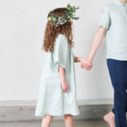 Linnen dress Green 98/104