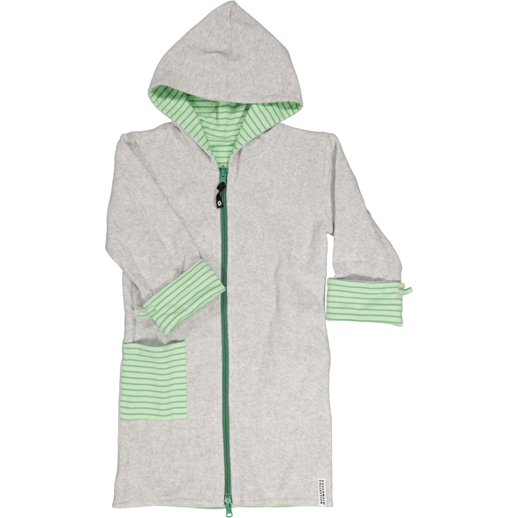 Teen Bathrobe Grey/green str
